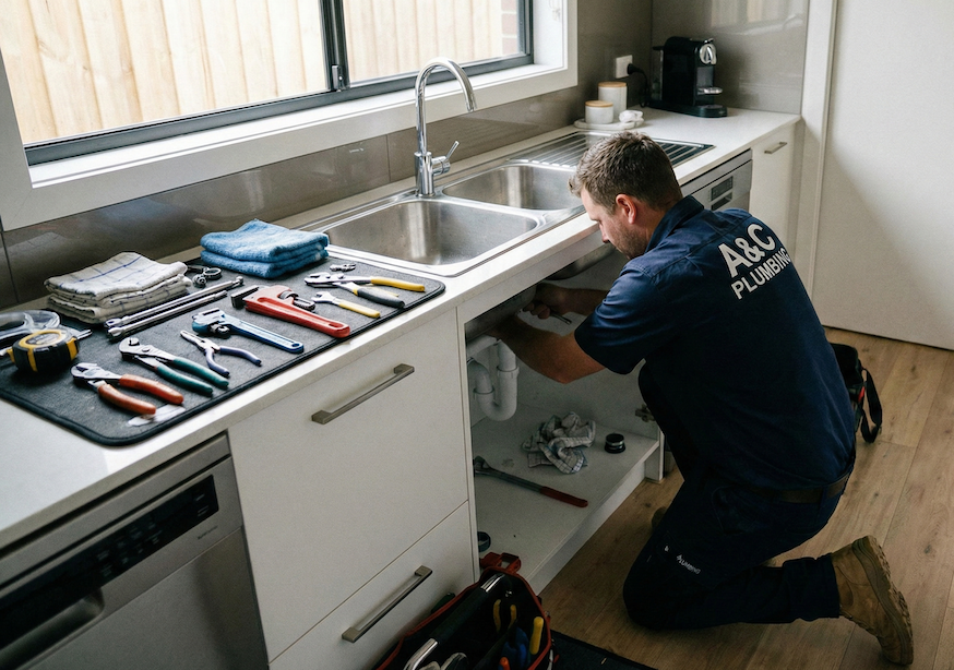 AI Home Manager App scheduling a plumber